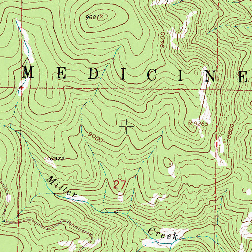 Topographic Map of Jones Creek, WY
