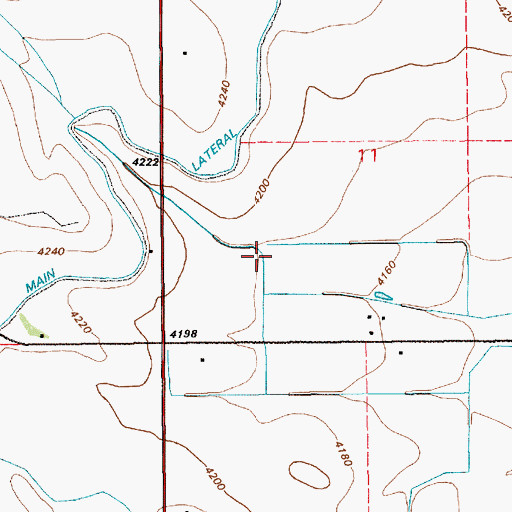 Topographic Map of Jones Drain, WY