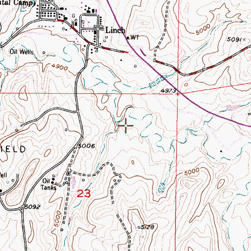 Topographic Map of Jones Draw, WY