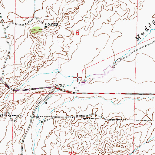Topographic Map of Jones Draw, WY