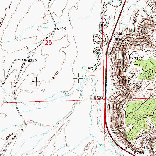 Topographic Map of Joyce Creek, WY