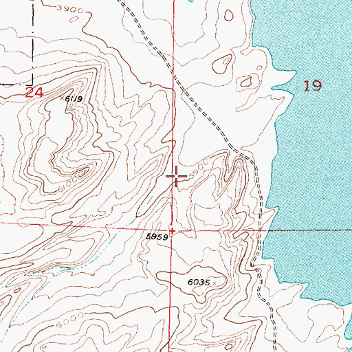 Topographic Map of Junk Creek, WY
