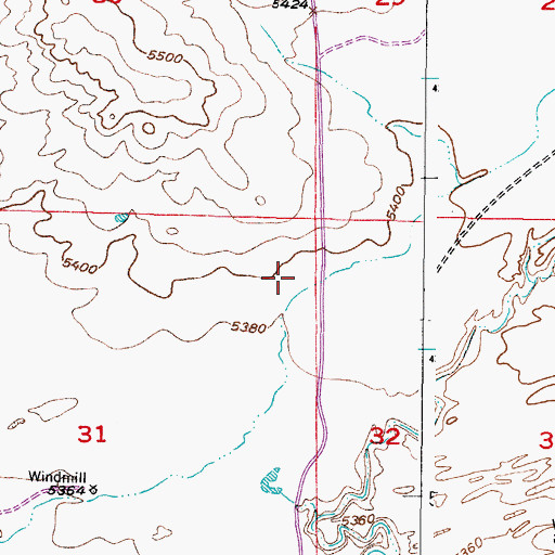 Topographic Map of K Lazy S Ranch, WY