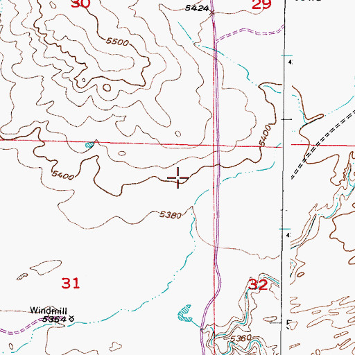 Topographic Map of K Lazy S Ranch, WY