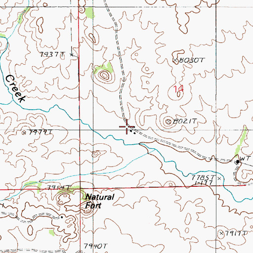 Topographic Map of K P Ranch, WY