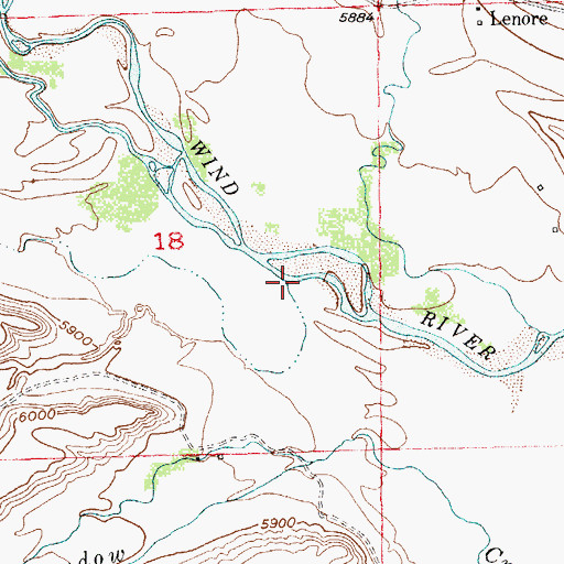 Topographic Map of Kane Draw, WY