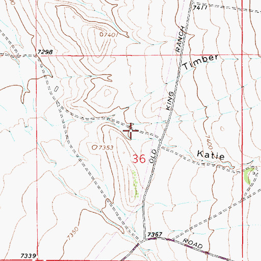 Topographic Map of Katie Brown Canyon, WY