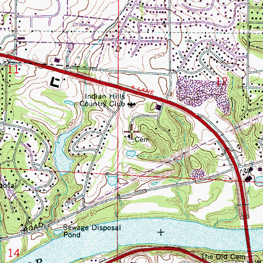 Topographic Map of Robertson Chapel Baptist Church, AL