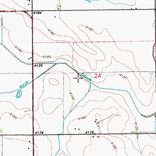 Topographic Map of Katzer Main Drain, WY