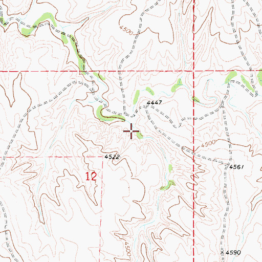Topographic Map of Kaufman Draw, WY