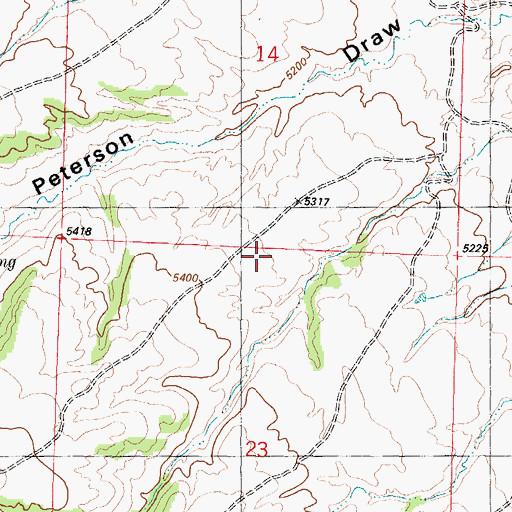 Topographic Map of Keith Reservoir, WY