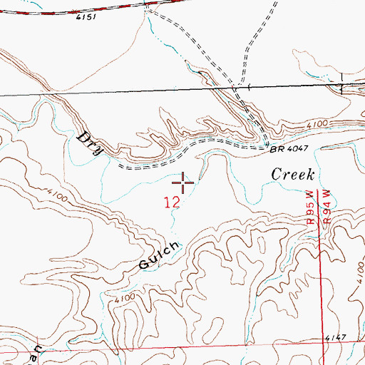 Topographic Map of Kellerman Gulch, WY