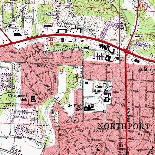 Topographic Map of Stone Cemetery, AL