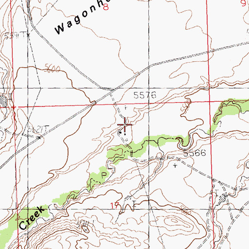 Topographic Map of Kemp Ranch, WY
