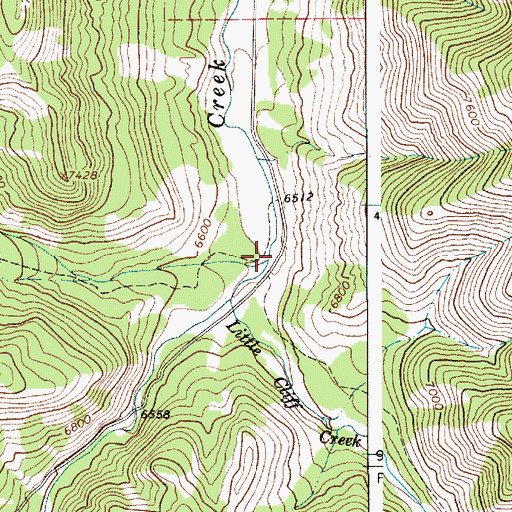 Topographic Map of Kerr Creek, WY