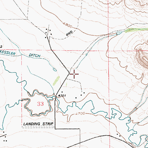 Topographic Map of Kessler Canyon, WY