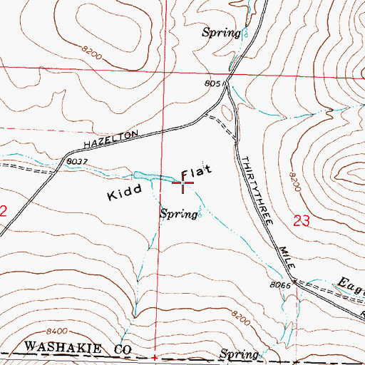 Topographic Map of Kidd Flat, WY