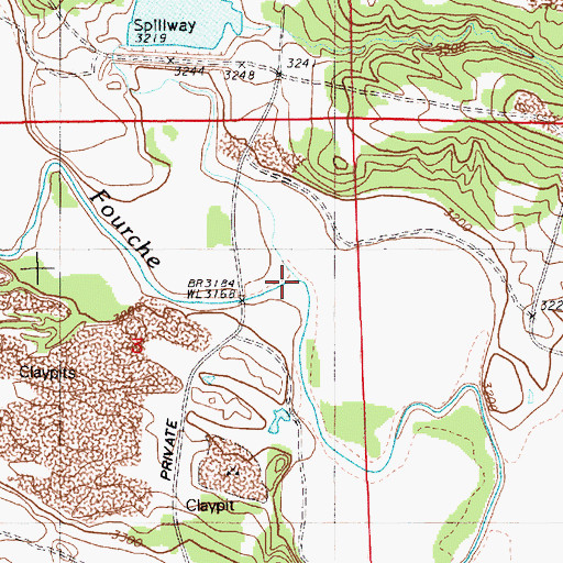 Topographic Map of Kilpatrick Creek, WY