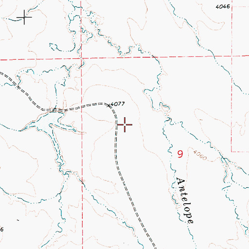 Topographic Map of Kincaid Draw, WY