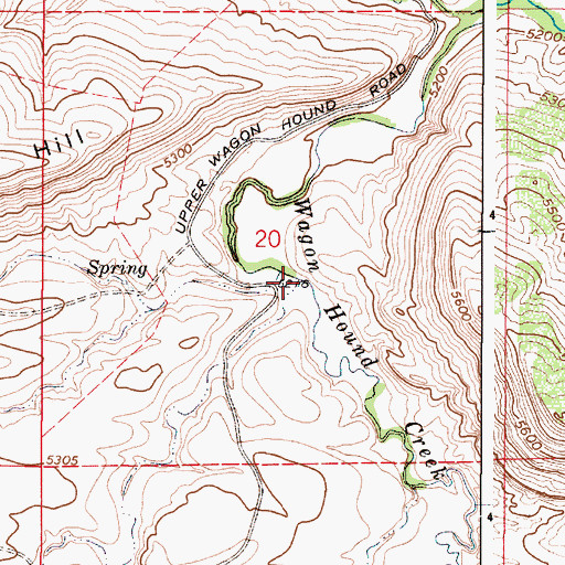 Topographic Map of King Creek, WY