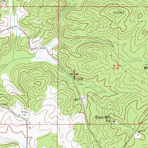 Topographic Map of Pinetucky Mine, AL