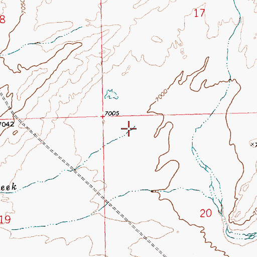 Topographic Map of Kinney Creek, WY