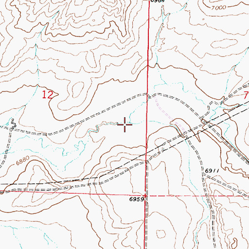 Topographic Map of Kinney Creek, WY