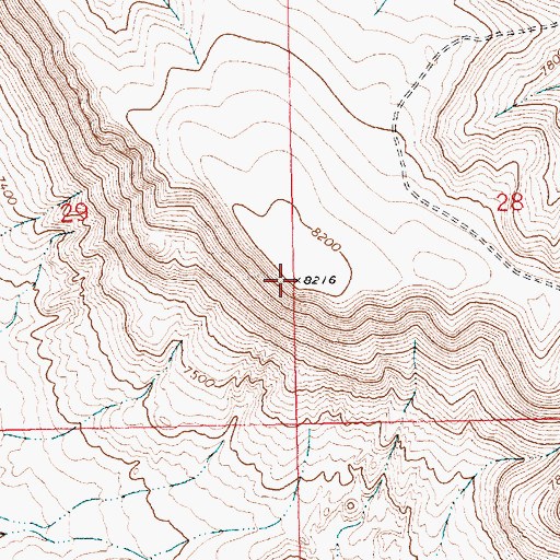 Topographic Map of Kinney Rim, WY