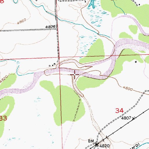 Topographic Map of Kirby Draw, WY