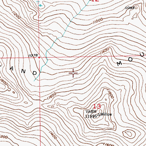Topographic Map of Kirkland Mountains, WY