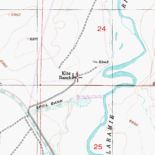 Topographic Map of Kite Ranch, WY