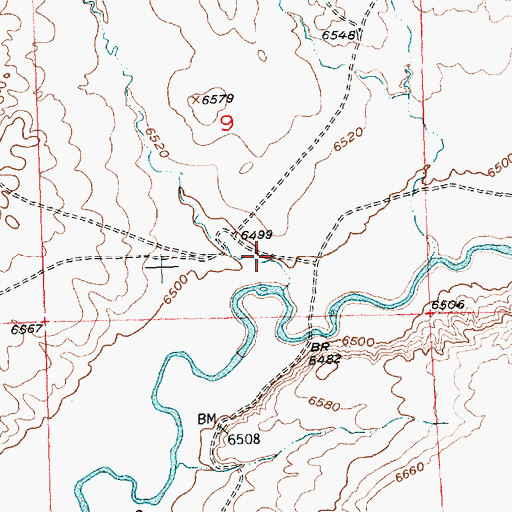 Topographic Map of Koehler Draw, WY