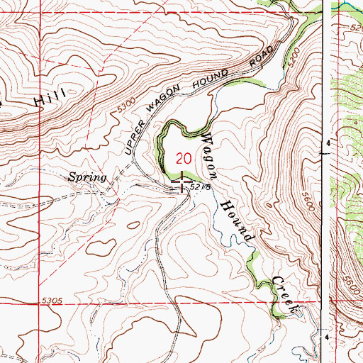 Topographic Map of Krazier Creek, WY