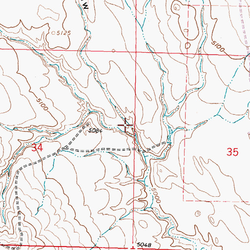 Topographic Map of Kuiper Draw, WY