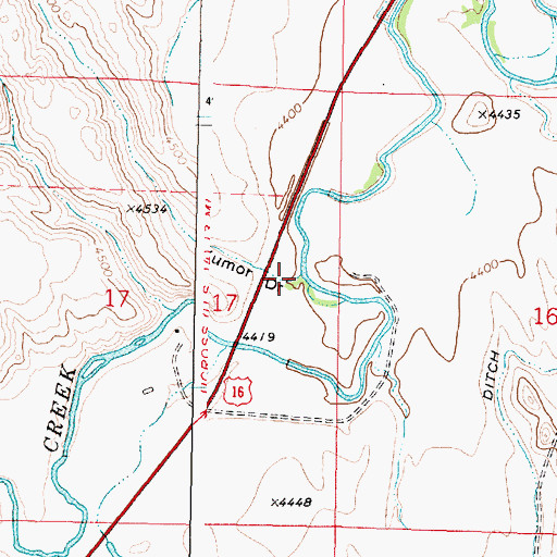 Topographic Map of Kumor Draw, WY