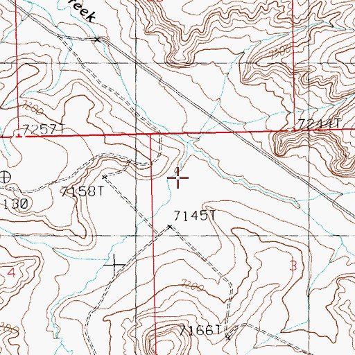 Topographic Map of LaFonte Canyon, WY