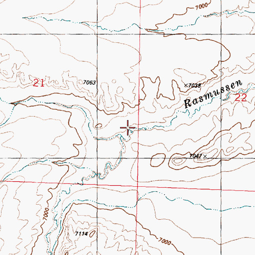 Topographic Map of La Marsh Creek, WY