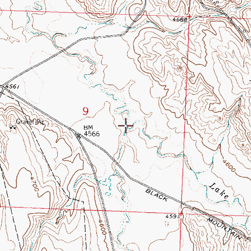 Topographic Map of Lake Creek, WY