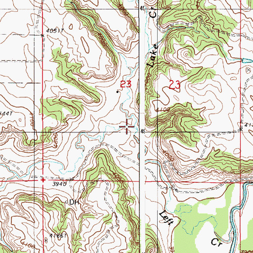 Topographic Map of Lake Creek, WY