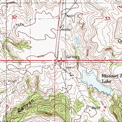 Topographic Map of Lake Ranch School, WY