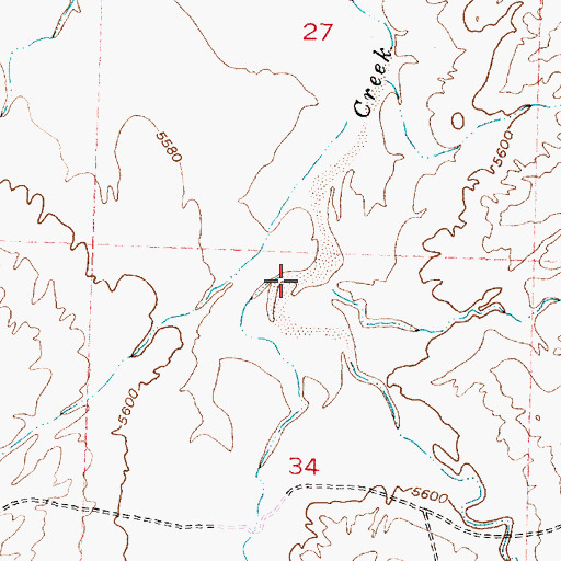 Topographic Map of Lame Jack Draw, WY