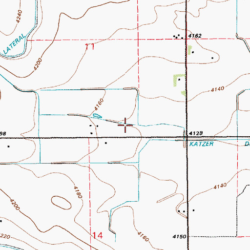 Topographic Map of Lamma Drain, WY