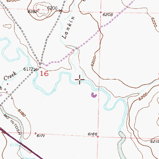 Topographic Map of Lankin Creek, WY