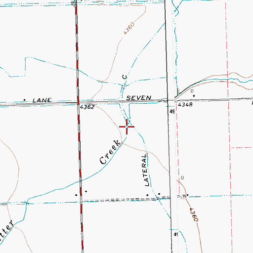 Topographic Map of Lateral C, WY