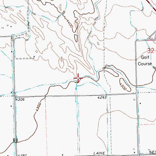 Topographic Map of Lateral D, WY