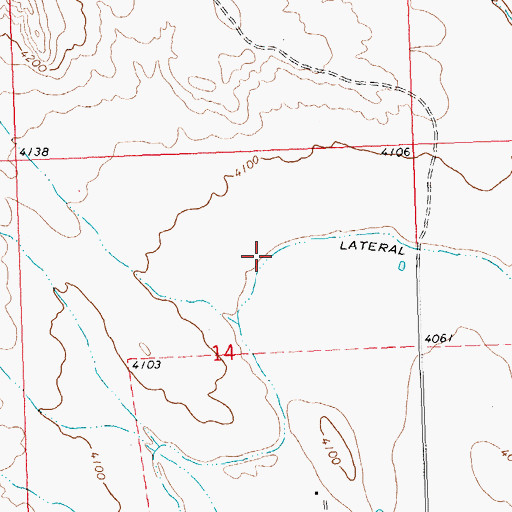 Topographic Map of Lateral D-56, WY