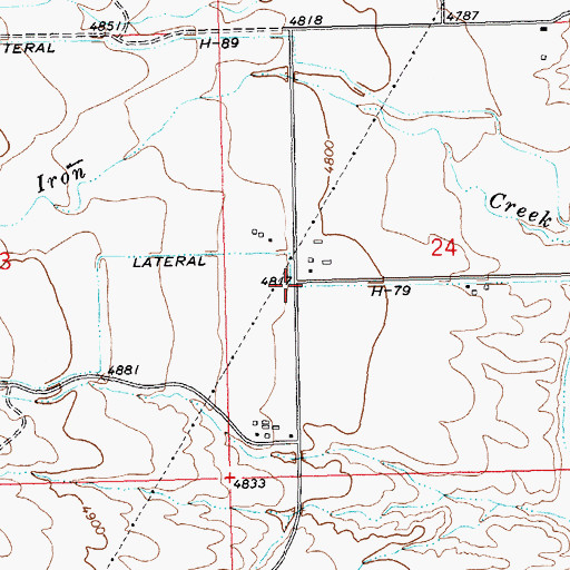 Topographic Map of Lateral H-79, WY
