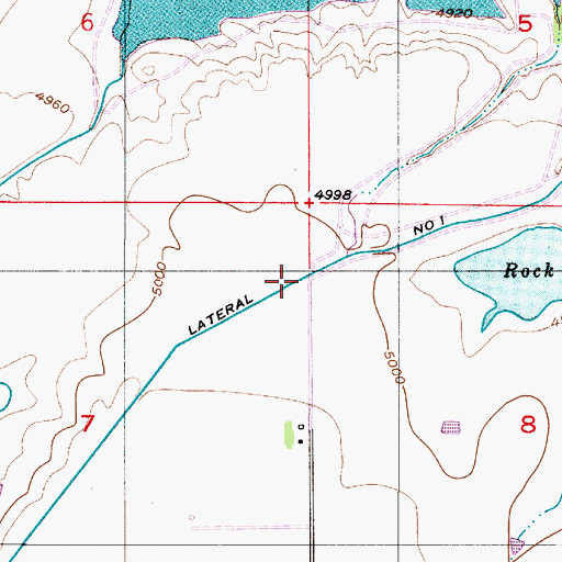 Topographic Map of Number 1 Lateral, WY