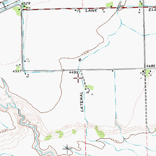 Topographic Map of Lateral R, WY