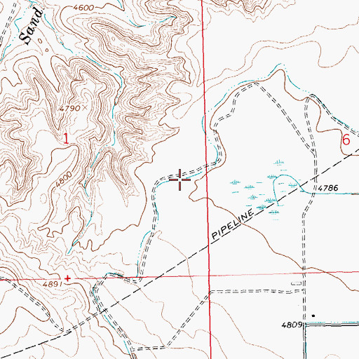 Topographic Map of Lateral R-9 N, WY